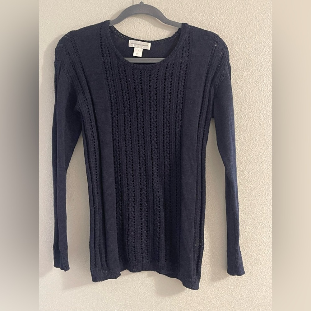 Christopher & Banks Dark Blue Knit Top